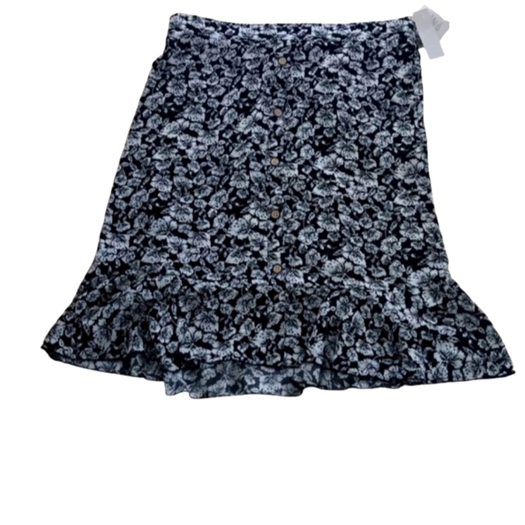 Retrology Black & White Tulip Skirt Size XL NWT - Picture 1 of 9
